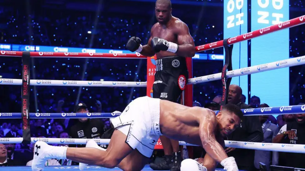 Anthony Joshua was stopped for just the second time in his career Getty Images