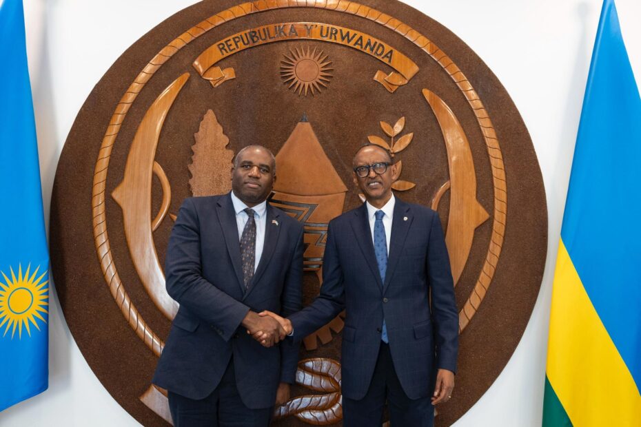 david lammy reçu par paul kagame à kigali, 22 février 2025 2