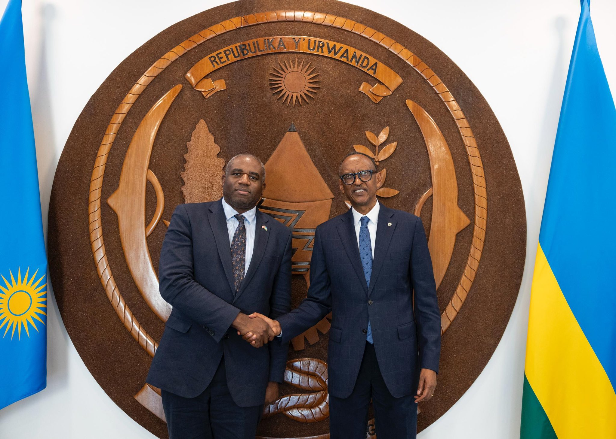 david lammy reçu par paul kagame à kigali, 22 février 2025 2