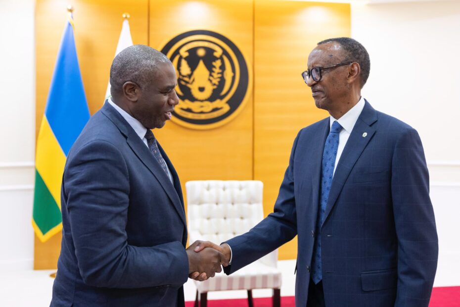 david lammy reçu par paul kagame à kigali, 22 février 2025