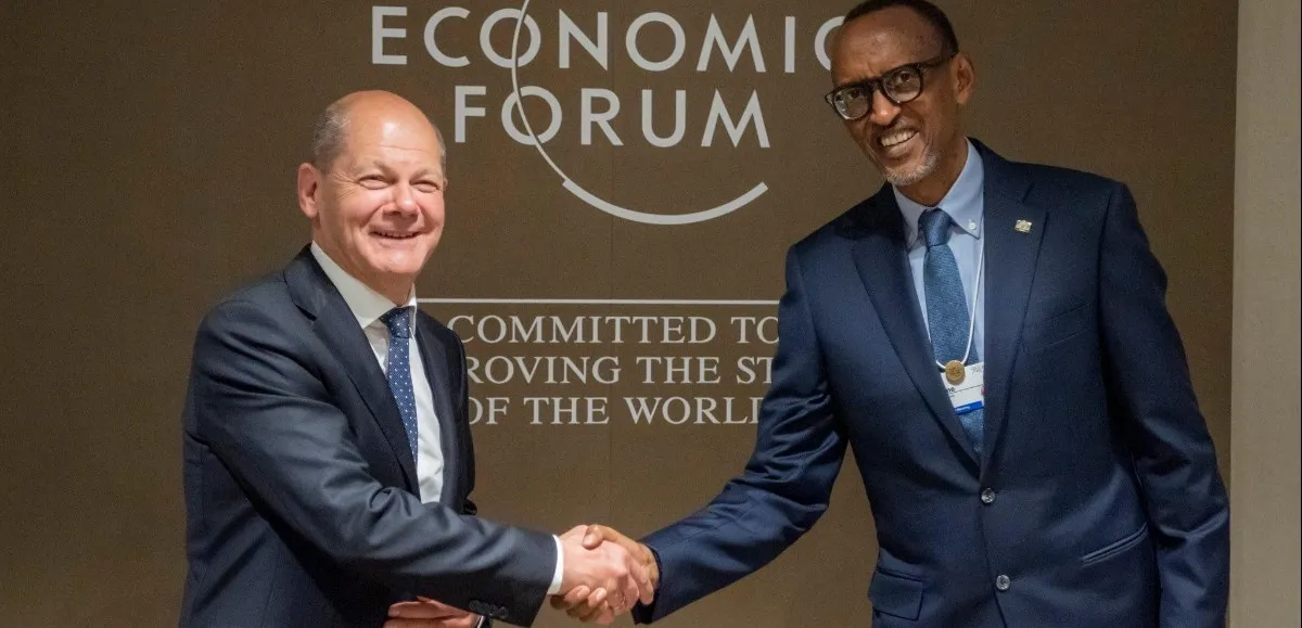 le chancelier allemand olaf scholz et le président du rwanda, paul kagame rwanda in germany