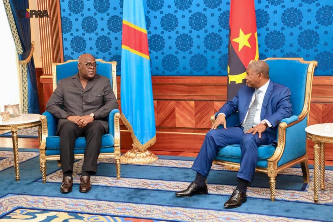 les présidents tshisekedi et lourenco se rencontrent en angola, mardi 18 février 2025