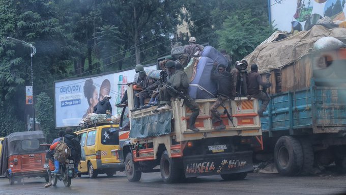 l'exode des civils et des forces gouvernementales congolaises de bukavu.