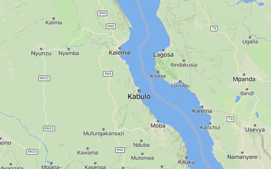 map village kabulo, province tanganyika, congo inter