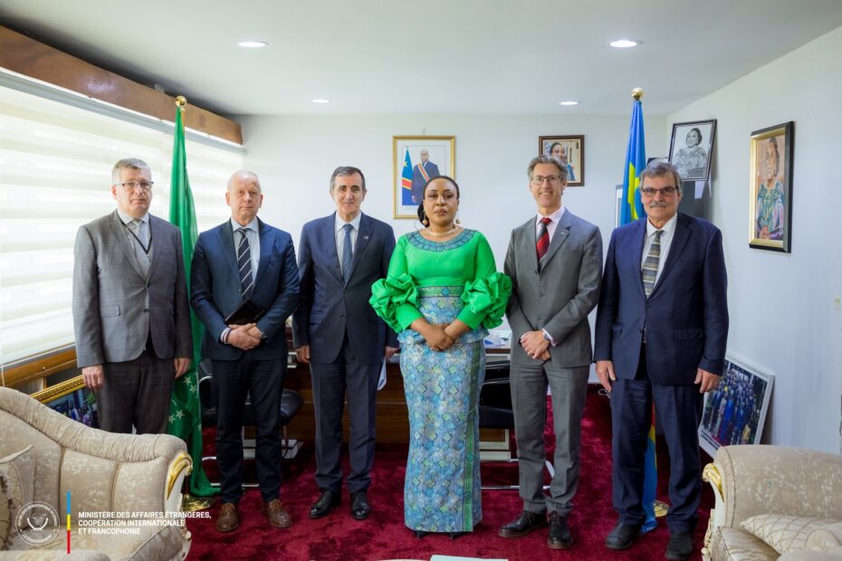 une délégation d’ambassadeurs de l'ue en rdc reçue par la vice ministre des affaires étrangères ce mardi 11 févirer à kinshasa